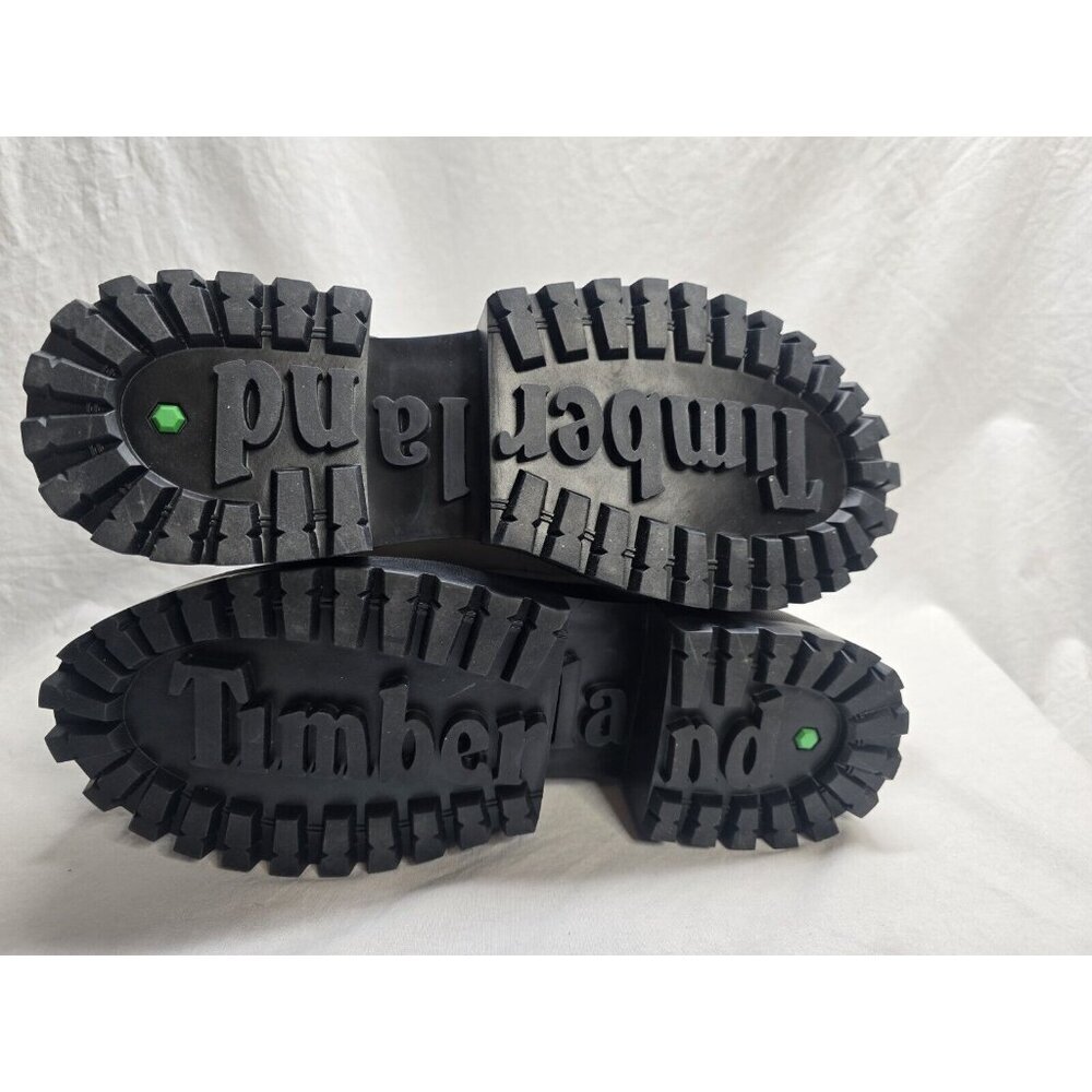 Timberland Sky White Leather Lace Up Chunky Platform Combat Boot Women’s Size 9 - Picture 9 of 13